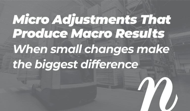 Micro Adjustments, Macro Results: How small changes can make a big difference